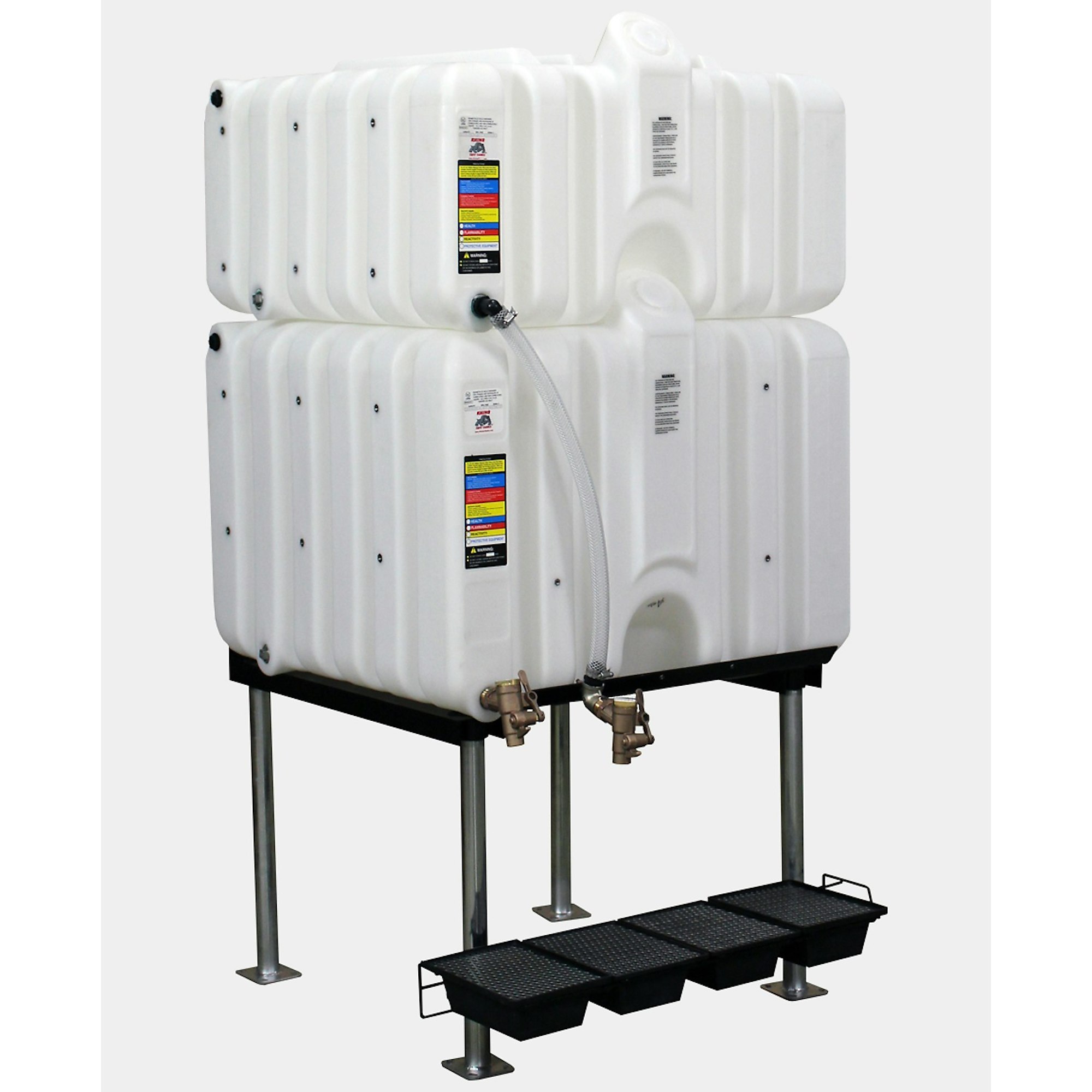 Rhino Tuff Tanks Complete Gravity Feed System - 200-Gal. Capacity, Roto-Molded Stackable Tanks, Model# RTT-6320